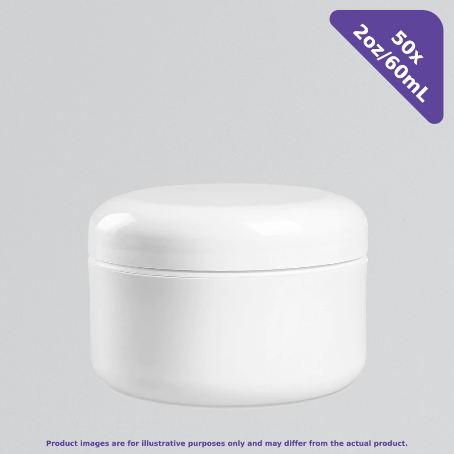 White Dome Jar And Lid