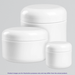 White Dome Jar And Lid Packaging To Be Sold